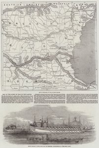 Mappa della scena di guerra sul Danubio